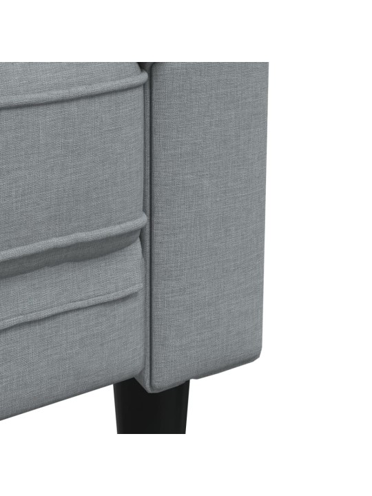 Chesterfield pohovka 2místná světle šedá textil