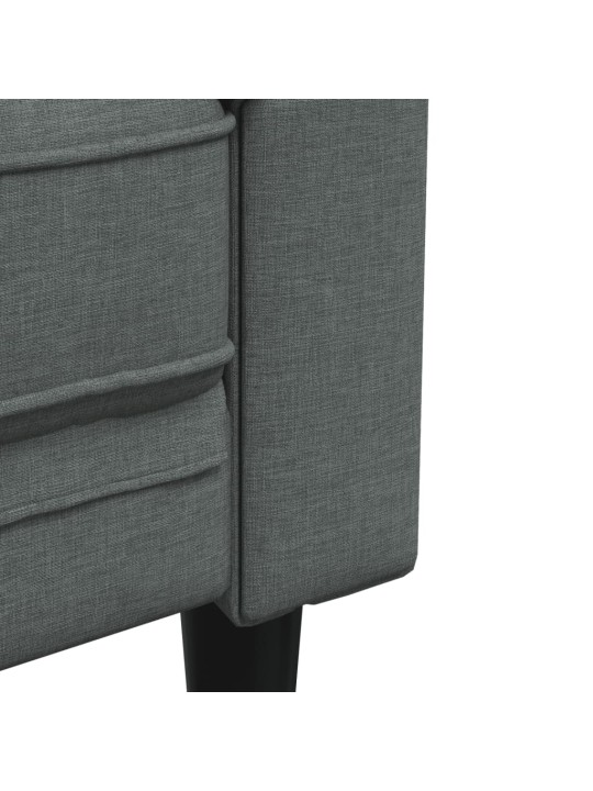 Chesterfield pohovka 2místná tmavě šedá textil