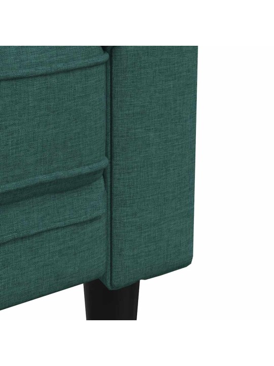 Chesterfield pohovka 2místná tmavě zelená textil