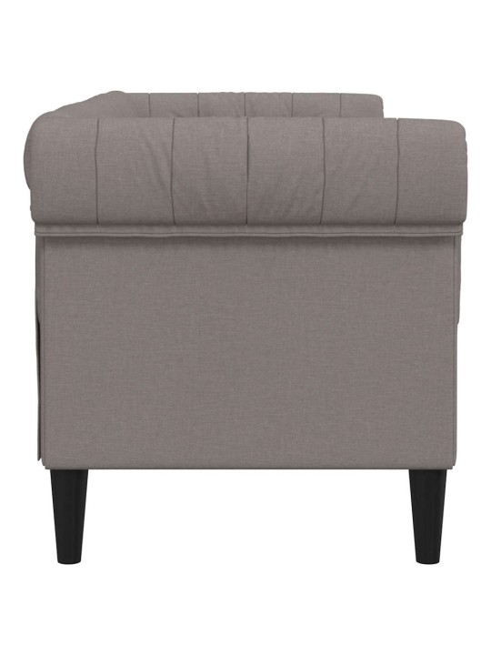 Chesterfield pohovka 2místná taupe textil