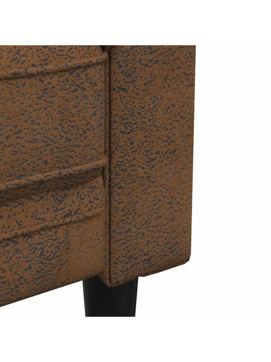 Chesterfield pohovka 2místná hnědá textil