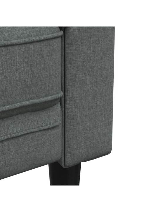 Chesterfield pohovka 3místná tmavě šedá textil