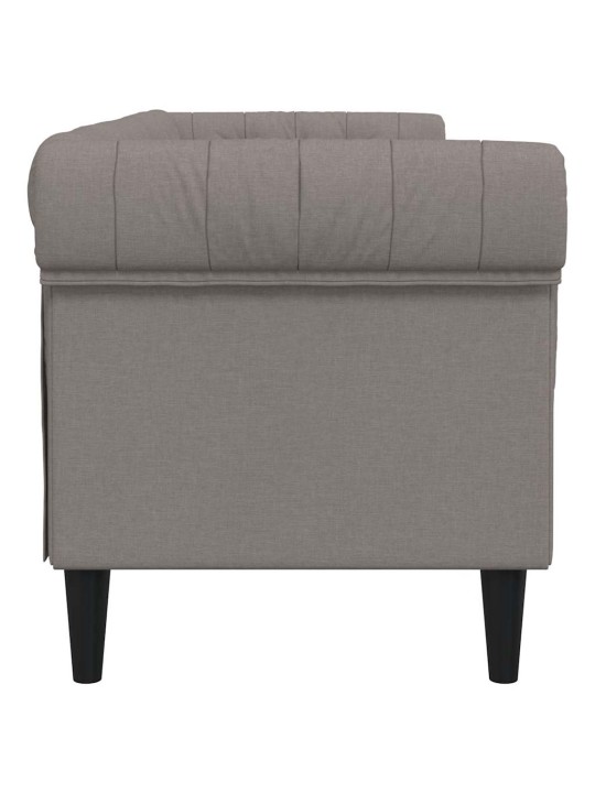 Chesterfield pohovka 3místná taupe textil