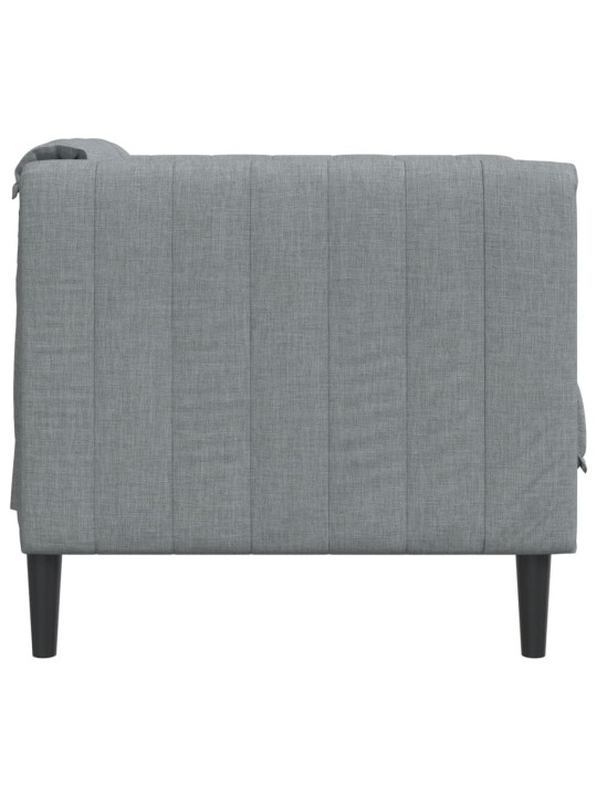Křeslo světle šedé textil