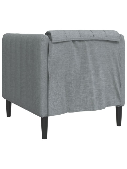 Křeslo světle šedé textil