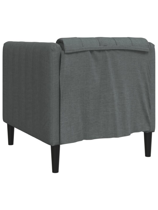 Křeslo tmavě šedé textil
