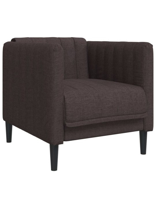 Křeslo tmavě hnědé textil