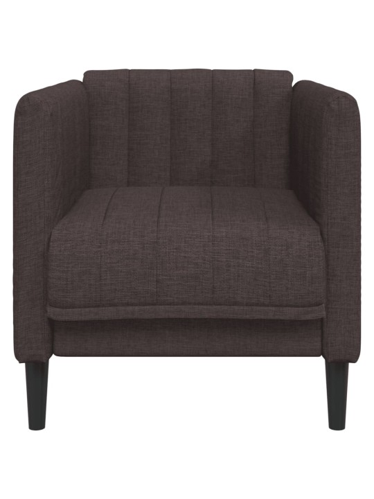 Křeslo tmavě hnědé textil