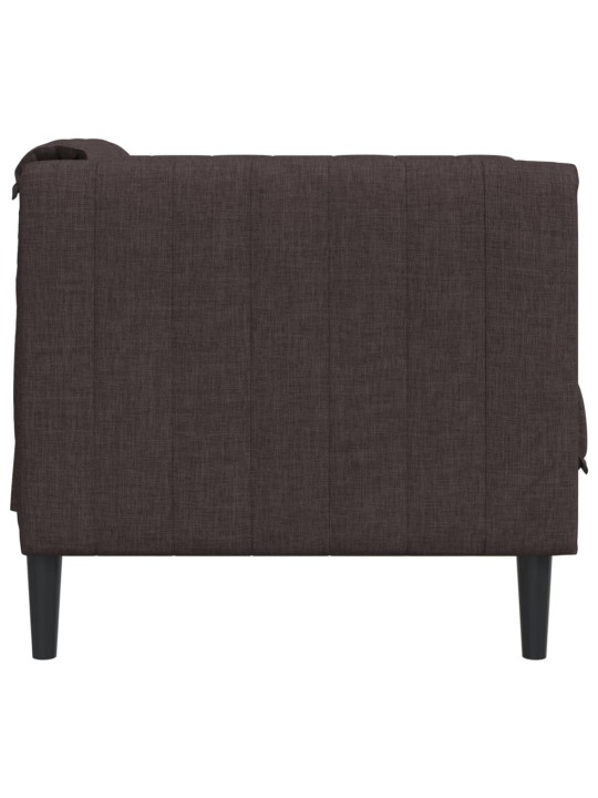 Křeslo tmavě hnědé textil