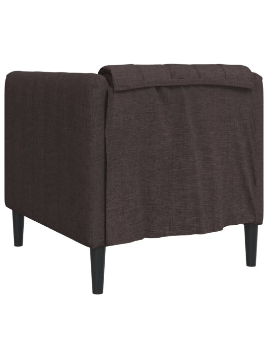 Křeslo tmavě hnědé textil