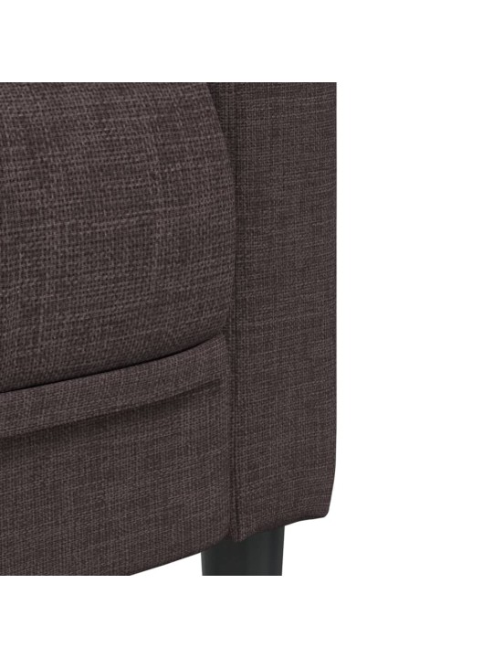 Křeslo tmavě hnědé textil