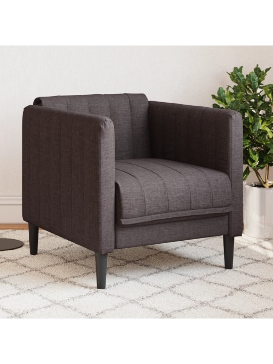 Křeslo tmavě hnědé textil