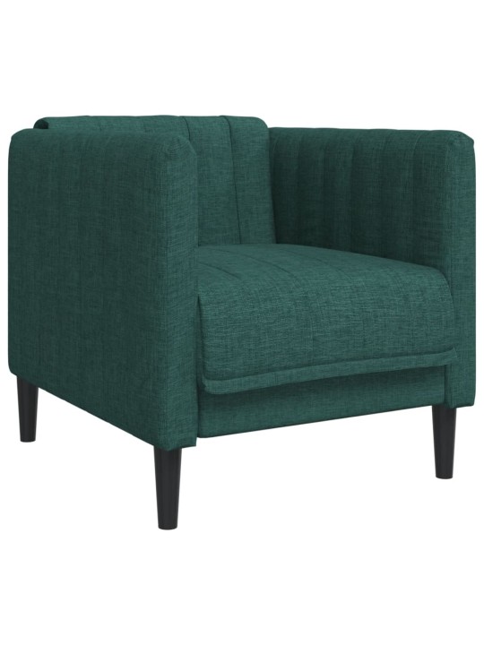 Křeslo tmavě zelené textil