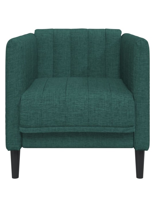 Křeslo tmavě zelené textil