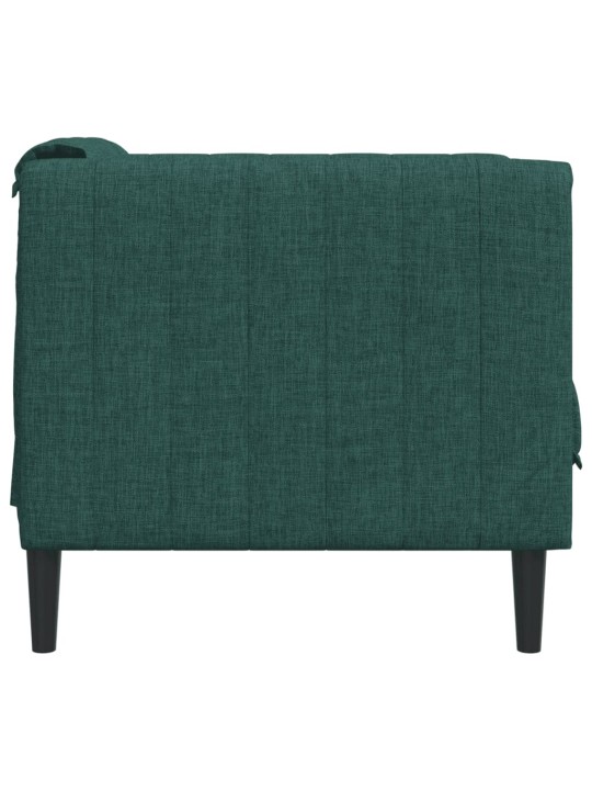 Křeslo tmavě zelené textil