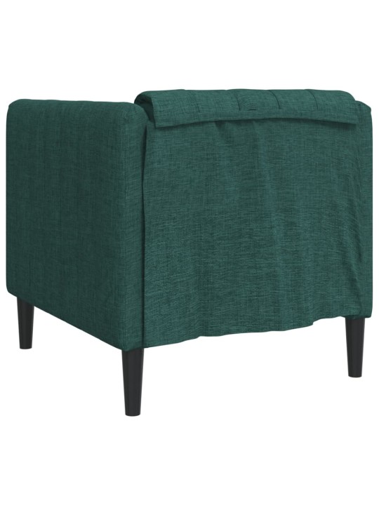 Křeslo tmavě zelené textil