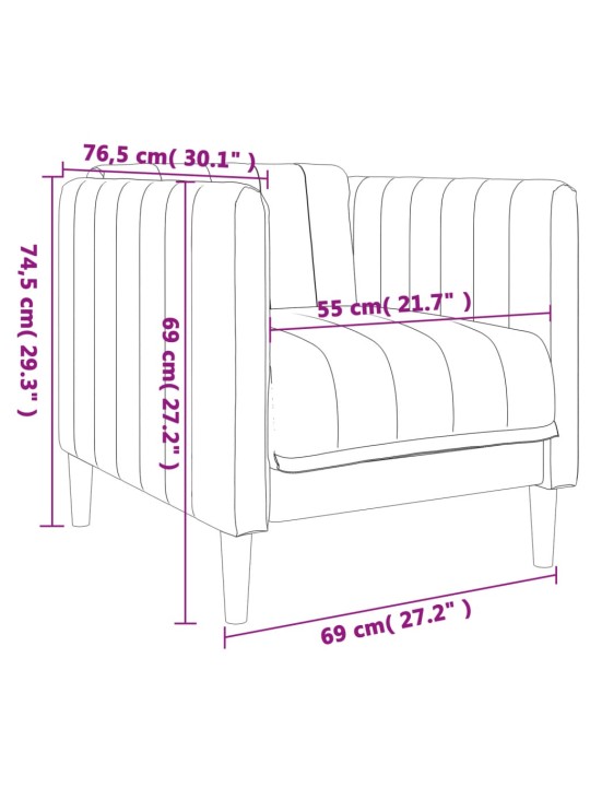 Křeslo taupe textil