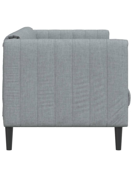 Pohovka 2místná světle šedá textil