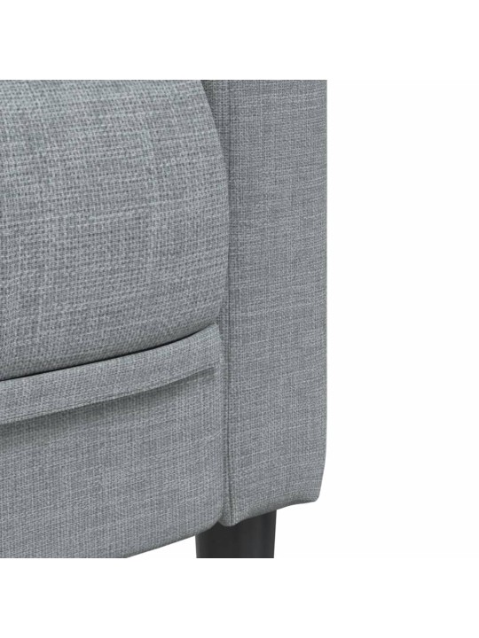 Pohovka 2místná světle šedá textil