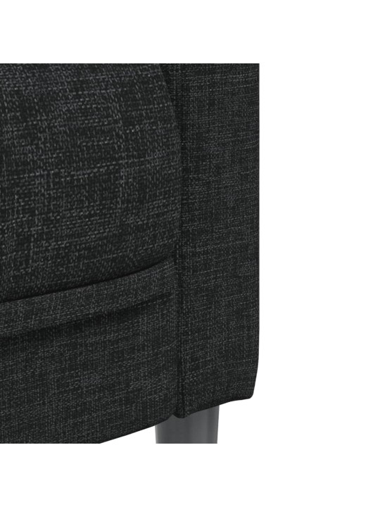 Pohovka 2místná černá textil