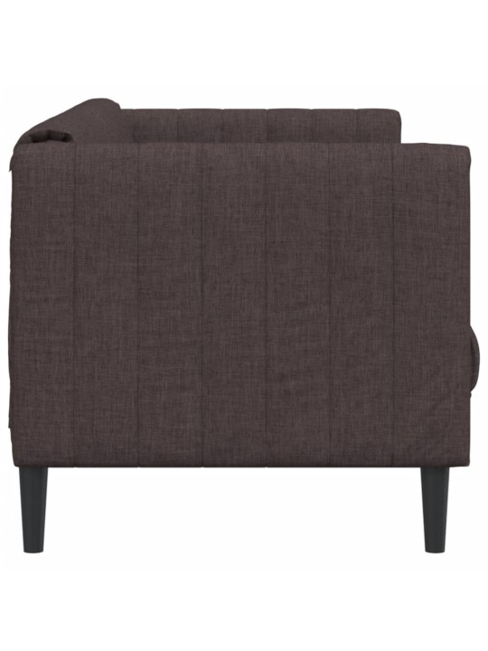 Pohovka 2místná tmavě hnědá textil