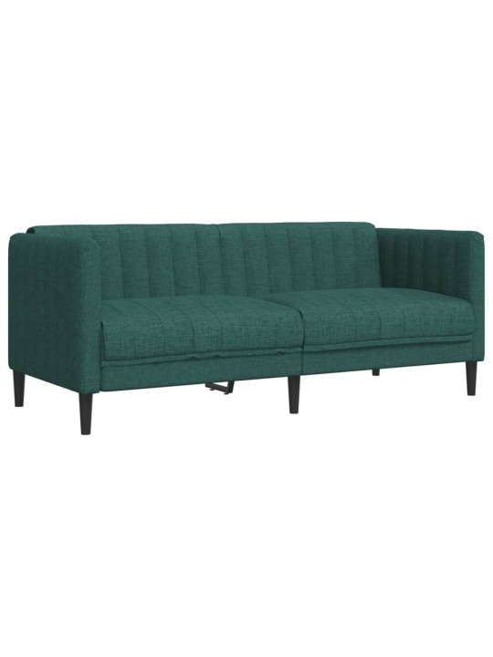 Pohovka 2místná tmavě zelená textil
