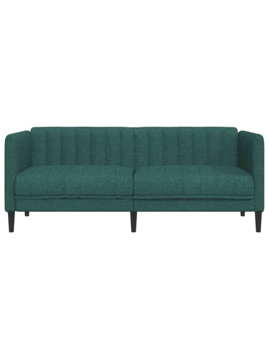 Pohovka 2místná tmavě zelená textil