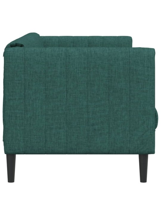 Pohovka 2místná tmavě zelená textil