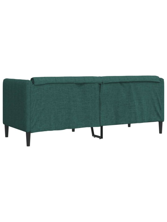 Pohovka 2místná tmavě zelená textil