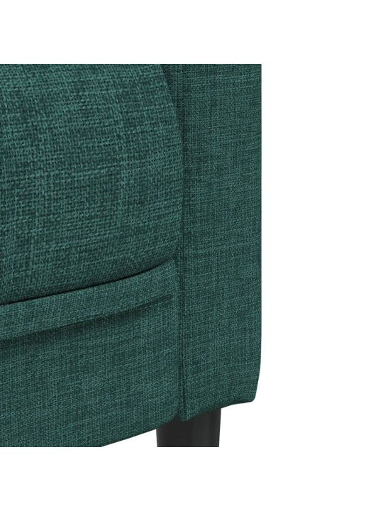 Pohovka 2místná tmavě zelená textil