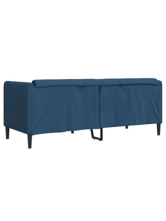 Pohovka 2místná modrá textil