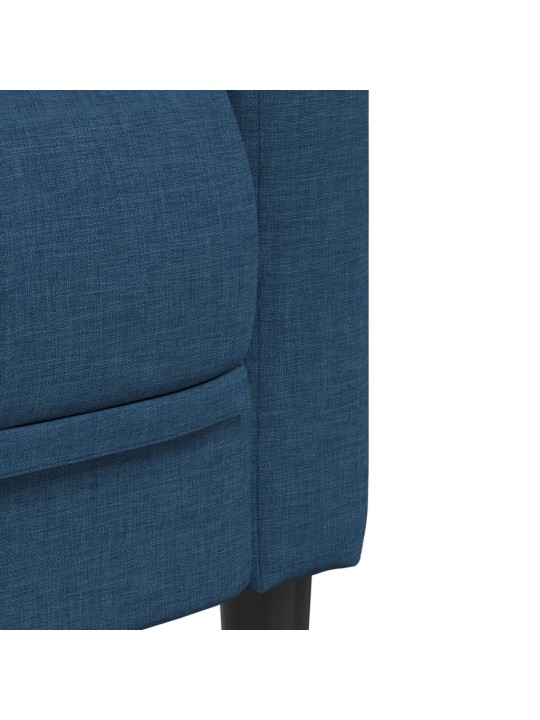 Pohovka 2místná modrá textil