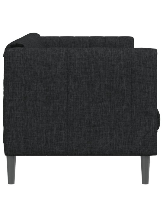 Pohovka 3místná černá textil