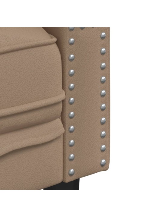 Křeslo chesterfield cappuccino umělá kůže