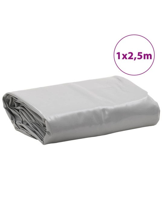 Plachta šedá 1 x 2,5 m 650 g/m²