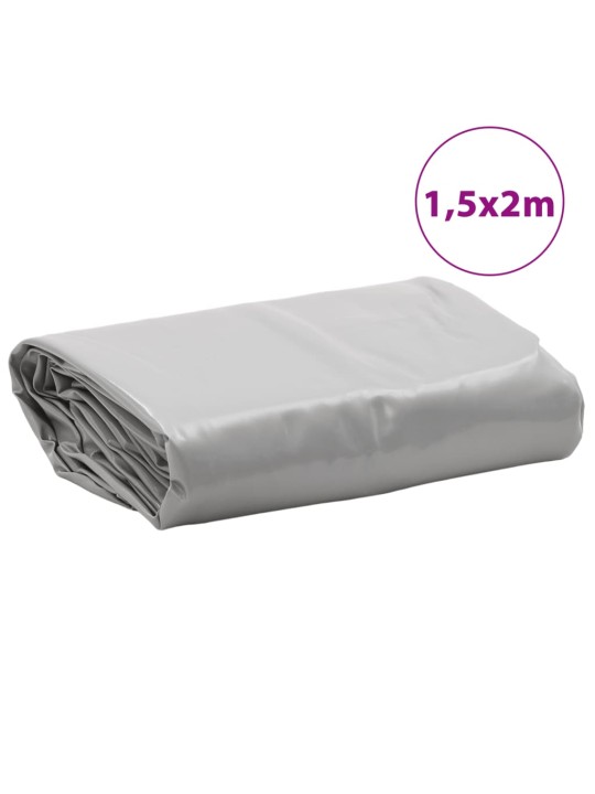 Plachta šedá 1,5 x 2 m 650 g/m²