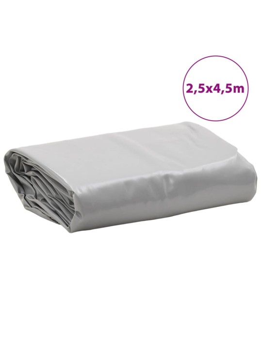 Plachta šedá 2,5 x 4,5 m 650 g/m²