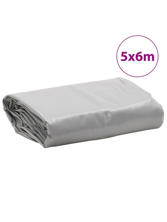 Plachta šedá 5 x 6 m 650 g/m²