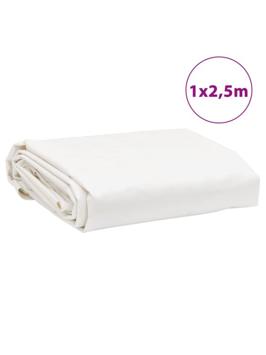 Plachta bílá 1 x 2,5 m 650 g/m²