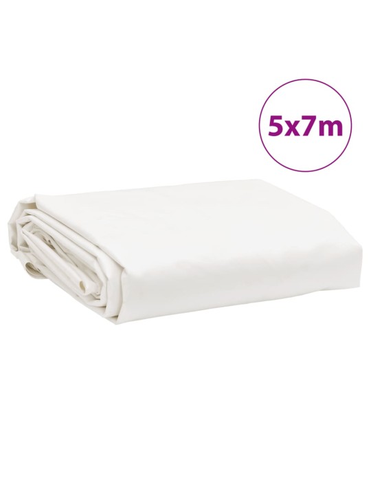 Plachta bílá 5 x 7 m 650 g/m²