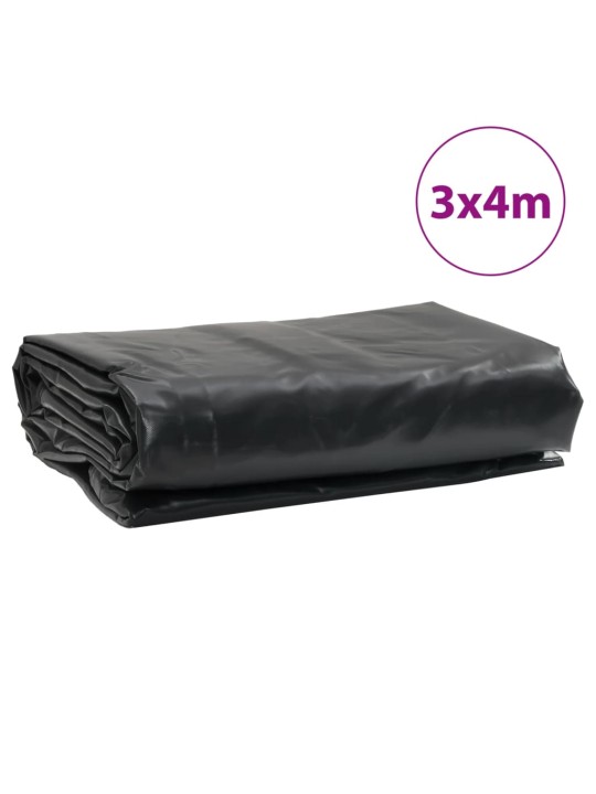 Plachta antracitová 3 x 4 m 600 g/m²