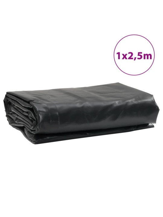 Plachta antracitová 1 x 2,5 m 650 g/m²