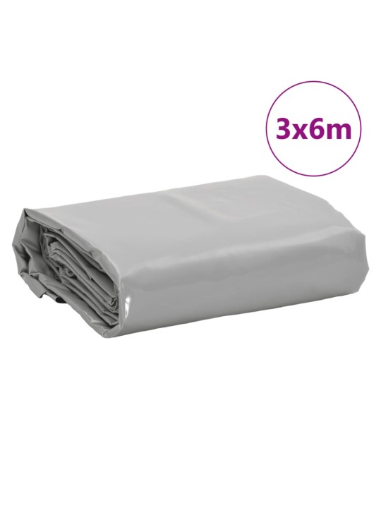 Plachta šedá 3 x 6 m 650 g/m²