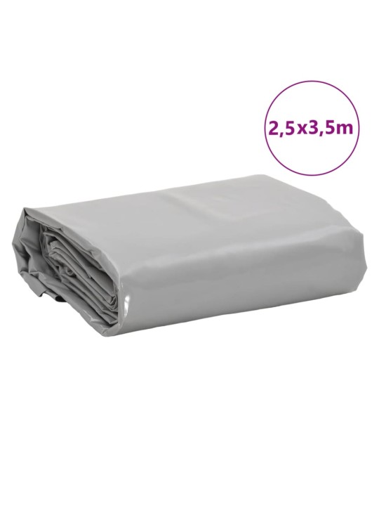 Plachta šedá 2,5 x 3,5 m 650 g/m²