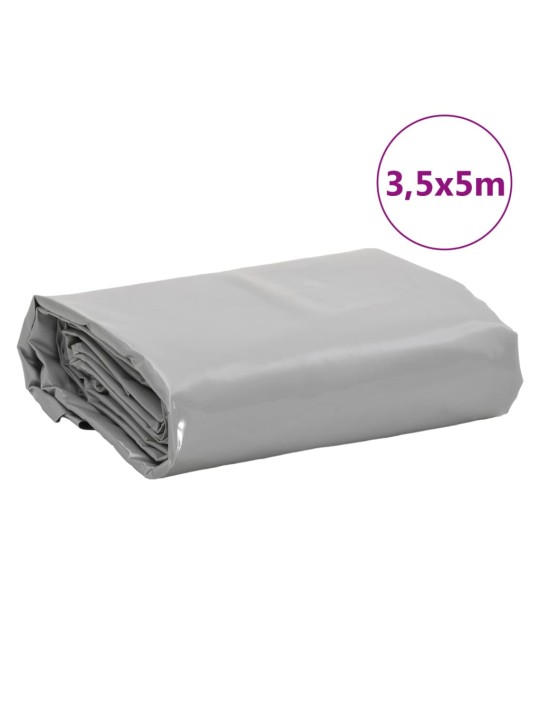 Plachta šedá 3,5 x 5 m 650 g/m²