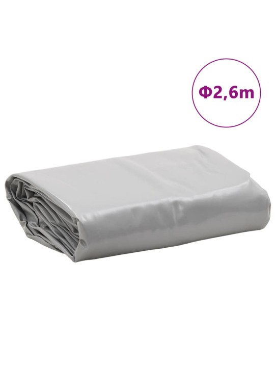 Plachta šedá Ø 2,6 m 650 g/m²