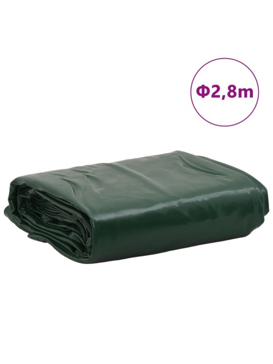 Plachta zelená Ø 2,8 m 650 g/m²