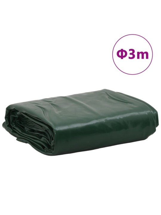 Plachta zelená Ø 3 m 650 g/m²