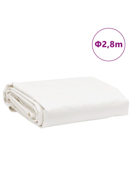 Plachta bílá Ø 2,8 m 650 g/m²