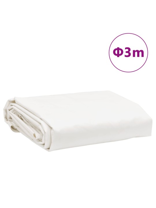 Plachta bílá Ø 3 m 650 g/m²